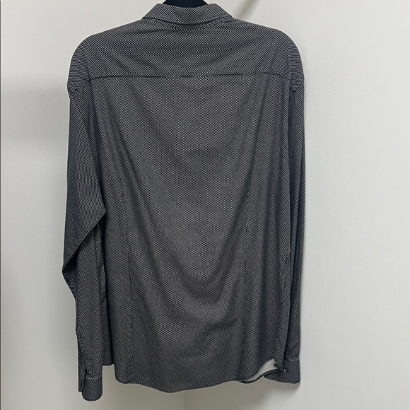 Armani Collezioni Grey and White Textured Dress Shirt - Picture 3 of 5